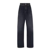 Svarte autentiske denim jeans