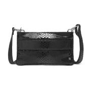 Svart Croco Clutch Veske