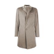 Beige ulljakke med Loro Piana-stoff