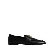 Sort Skinn Logo Loafers Sko