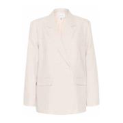 Beige Lin Stor Box Blazer