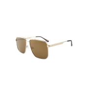 Gull/Brun Aviator solbriller