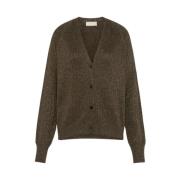 Langermet V-hals Lurex Cardigan