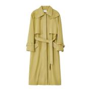 Mørkebrun Vegan Lær Trench Coat