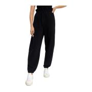 Svarte Oversized Sweatpants