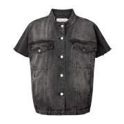 Svart Denim Vest Mir Veste