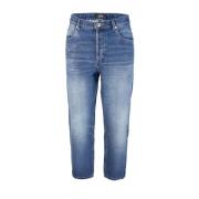 Blå Denim Jeans Stone Washed