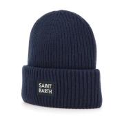 Navy Blue Wool Cashmere Cap