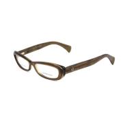 Beige Acetatrammer med perledial