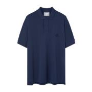 Brodert Navy Polo Skjorte