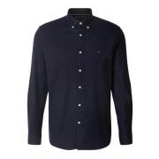 Blå Tommy Hilfiger Flex Brushed Solid Rf Shirt Skjorter