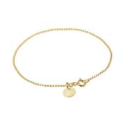 Elegant Beige Enamel Ball Chain Armbånd