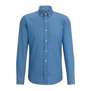 Casual Button Down Blue Jeans Skjorte