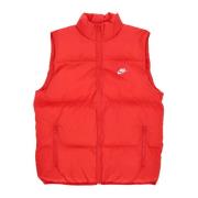 Rød/Hvit Puffer Vest Dunjakke