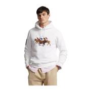 Triple-Pony Fleece Hoodie