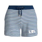 Strikkede, stripete shorts