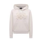 Ecru Brodert Hettegenser Sweatshirt