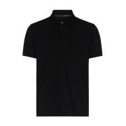 Svart teknisk stoff Macro Polo Shirt