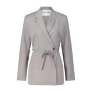 Asymmetrisk Blazer med Enkelt Knapp