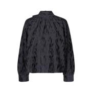 Voluminøs Raglanerme Jacquard Bluse