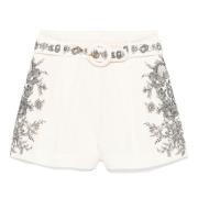 Blomster Lin Flat Front Shorts