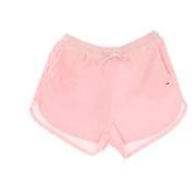 Romantisk Rosa Velour Elastiske Shorts