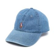 Blå denim baseballcap med Pony-logo