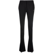 Black Stretch Polyester Blend Pant