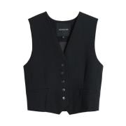 Slim Fit Navy Stripet Vest