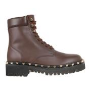 Studded Combat Boot i Platina