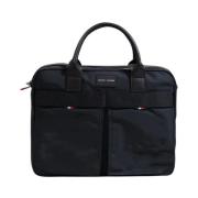 Svart Polyester Bag med Polyuretan Trim