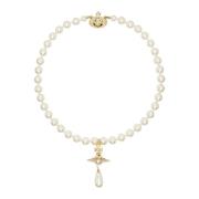 Perle Drop Choker Halskjede