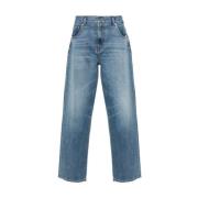 Lys Blå Denim Straight Leg Jeans