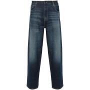 Indigo Blå Denim Straight Leg Jeans