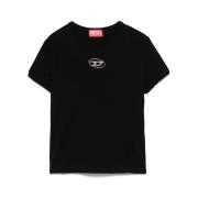 Svart Oval D Logo Crew Neck