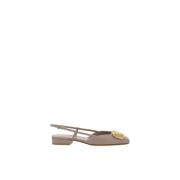 VLogo Square Toe Ballerinas med Slingback