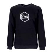 Svart Logo Crewneck Sweatshirt Lang Erme