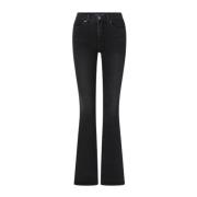 Høy Midje Skinny-Flare Jeans