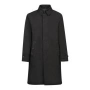 Svart trenchcoat for menn