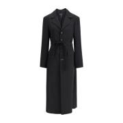 Elegant Ull Trenchcoat med Revers