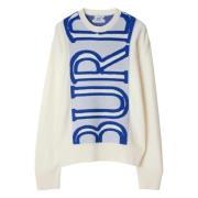 Hvit Ull Crew-neck Sweater