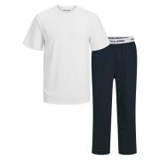 Hvit Jack & Jones Loungewear Jaccarl Ss Tee And Oven Pants Diverse