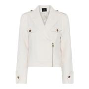 Elegant Snow White Blazer med klaffelommer