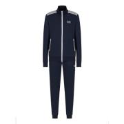 Blå Sporty Glidelås Tracksuit