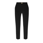 Sort Stretch Crepe Slim Fit Bukser