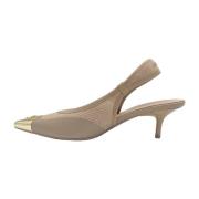 Lurex Strikket Slingback Sko