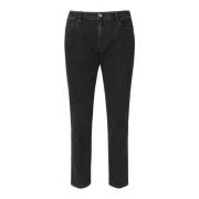 Svart Slim Fit Jeans 5 Lommer