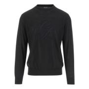 Ull Logo Crew Neck Genser Svart