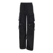 Sort Bomullsfleece Jogger Bukser