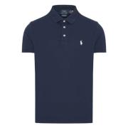 Stretch Bomull Mesh Slim Fit Polo